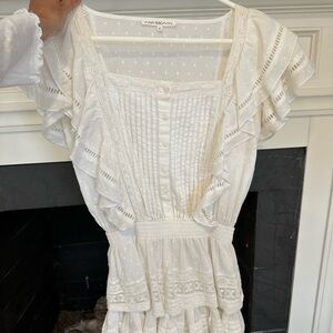 Cream Ruffled Dress